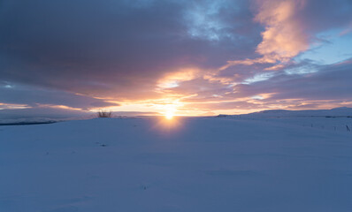 Landscape view in Iceland during roadtrip 