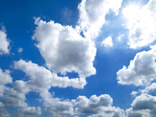 初夏の青空と雲