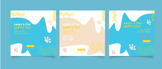 Adopt a pet instagram for social media post