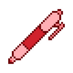 Fototapeta premium Red Pen (in Pixel art)