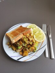 chop with vegetables