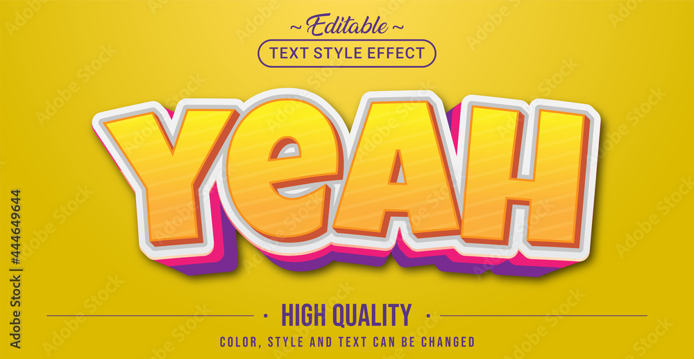 Aufkleber Editable Text Style Effect with Fun Colorful Text Element.