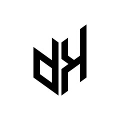 initial letters monogram logo black DK