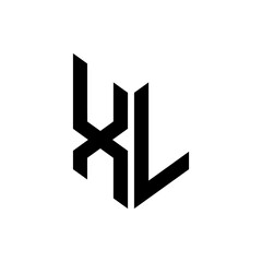 initial letters monogram logo black XL