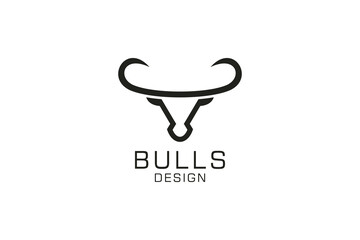 Letter V logo, Bull logo,head bull logo, monogram Logo Design Template Element