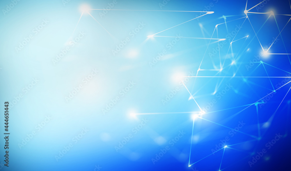 Sticker panoramic abstract dot and triangle connection background., technology polygonal design concept, dig