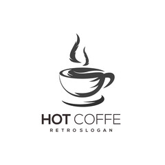 Coffee logo retro illustration