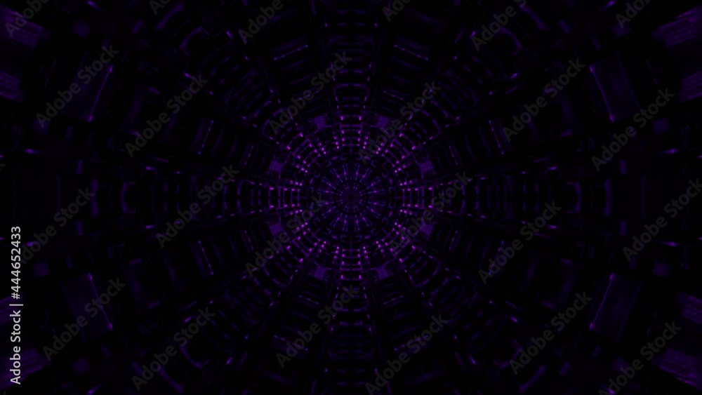 Wall mural a 3d rendering of a dark bottomless abyss moving further into the darkness on a loo