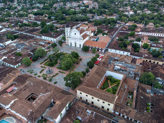 aerial view of central park santa fe Antioquia Colombia