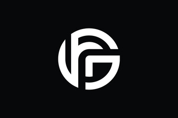GF logo letter design on luxury background. FG logo monogram initials letter concept. GF icon logo design. FG elegant and Professional letter icon design on black background. G F FG GF