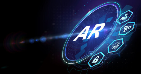 Ar, augmented reality icon. Business, Technology, Internet and network concept.