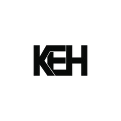 keh initial letter monogram logo design