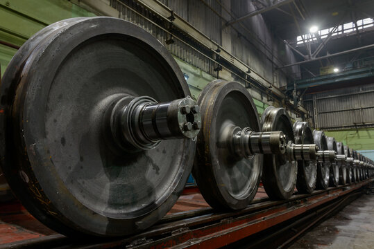 Train wheel production