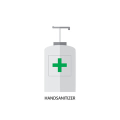Washing hand with sanitizer liquid soap vector line icon