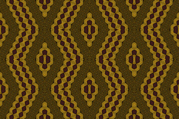 Colored African fabric - Seamless pattern, illustration 