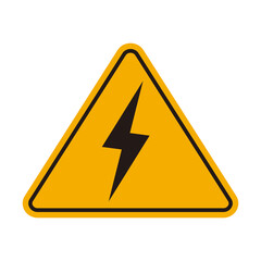 Electric shock hazard vector illustration sign