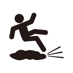 Slippery floor icon vector illustration 