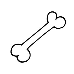 bone icon. hand drawn doodle. vector, scandinavian, nordic, minimalism, monochrome.