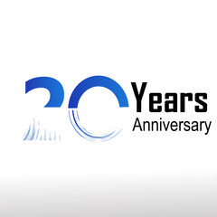 20 Year Anniversary Logo Vector Template Design Illustration White Color