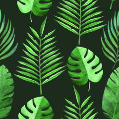 Vector pattern with a floral theme. Background with leaves and flowers. The backdrop for greeting cards, posters, banners, and placards.