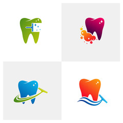 Set of Dental Clean logo vector template, Creative Clean logo design concepts