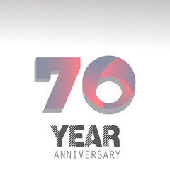 70 Year Anniversary Logo Vector Template Design Illustration White Color