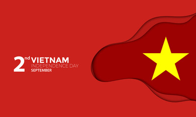 Vietnam Independence Day In Paper Style