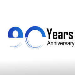 90 Year Anniversary Logo Vector Template Design Illustration White Color