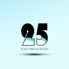 25 Year Anniversary Logo Vector Template Design Illustration