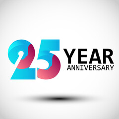 25 Year Anniversary Logo Vector Template Design Illustration