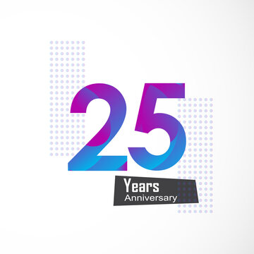 25 Year Anniversary Logo Vector Template Design Illustration