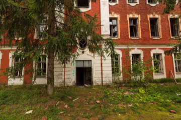 the remains of an abandoned building
