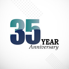 35 Year Anniversary Logo Vector Template Design Illustration