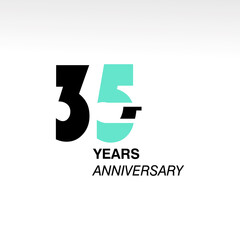 35 Year Anniversary Logo Vector Template Design Illustration