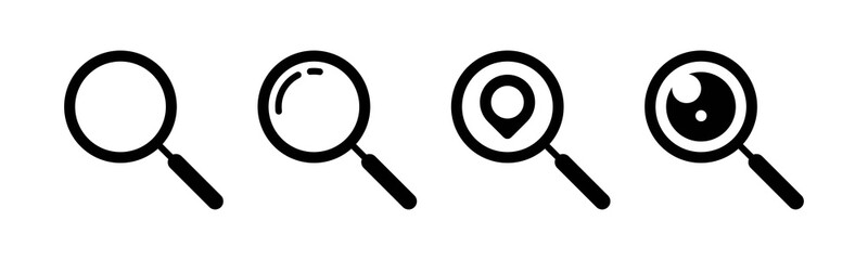 Vector graphic of search icon collection