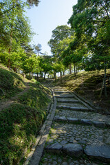 趣ある石畳の階段（石階段）