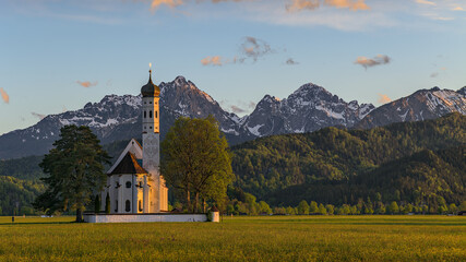 Fototapeta premium St. Coloman im Abendlicht