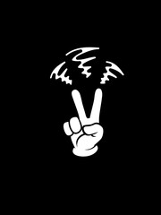 symbol peace on black background