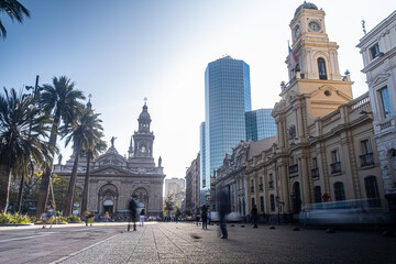 Fototapeta na wymiar The Cathedral of Santiago de Chile