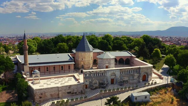 Alaaddin Mosque, which is named after the Seljuk Sultan Alaaddin Keykubat in the city center and also means the Mosque of the Sultans. 4K.