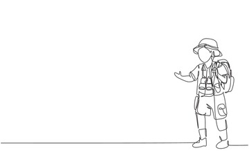 Single one line drawing