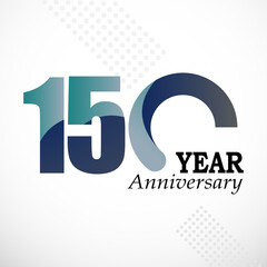 150 Year Anniversary Logo Vector Template Design Illustration