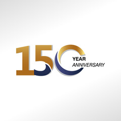150 Year Anniversary Logo Vector Template Design Illustration