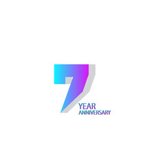 7 Year Anniversary Celebration Vector Template Design Illustration