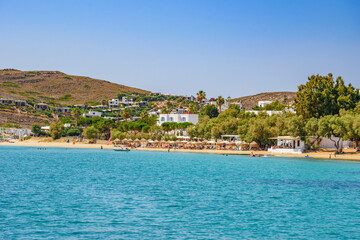 Fototapeta na wymiar The famous Marcello beach in Paros island, Cyclades, Greece.