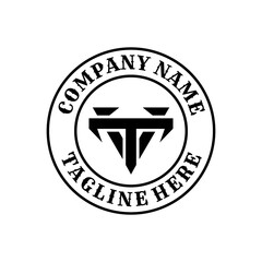 Logo initial letter Circle VT for your logo, t-shirt or whatever you want.