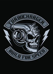 Obraz premium METAL SKULL TURBO CHARGER