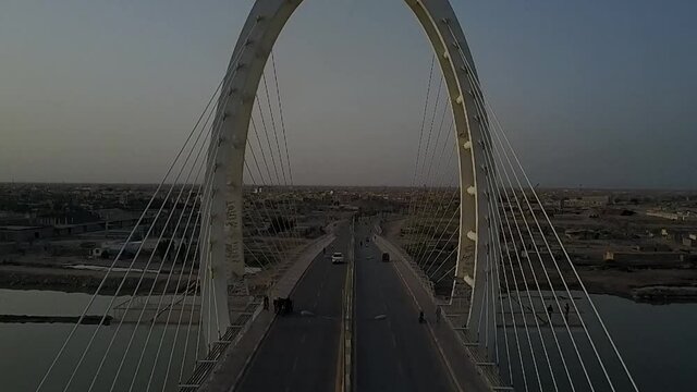 aerial footage of alammara city in baghdad , iraq