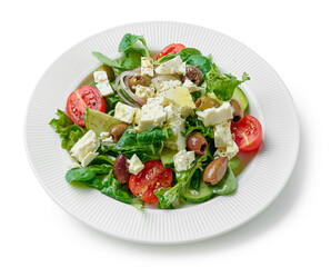 plate of fresh greek salad