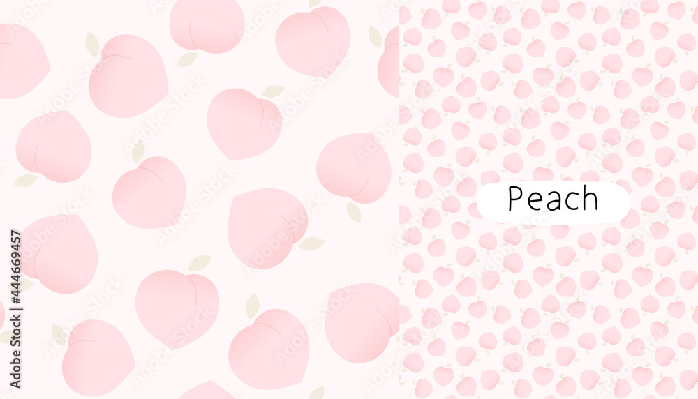Poster peach seamless pattern design template.